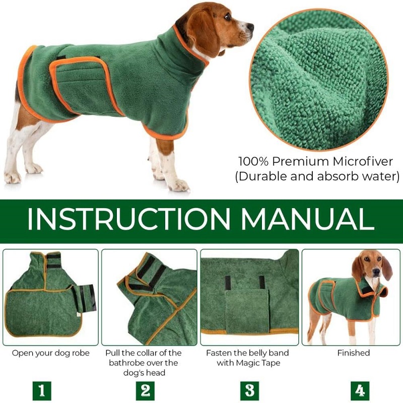 Dog Bathrobe Towel Pet Drying  - Beach Towel Large ulasan dan harga