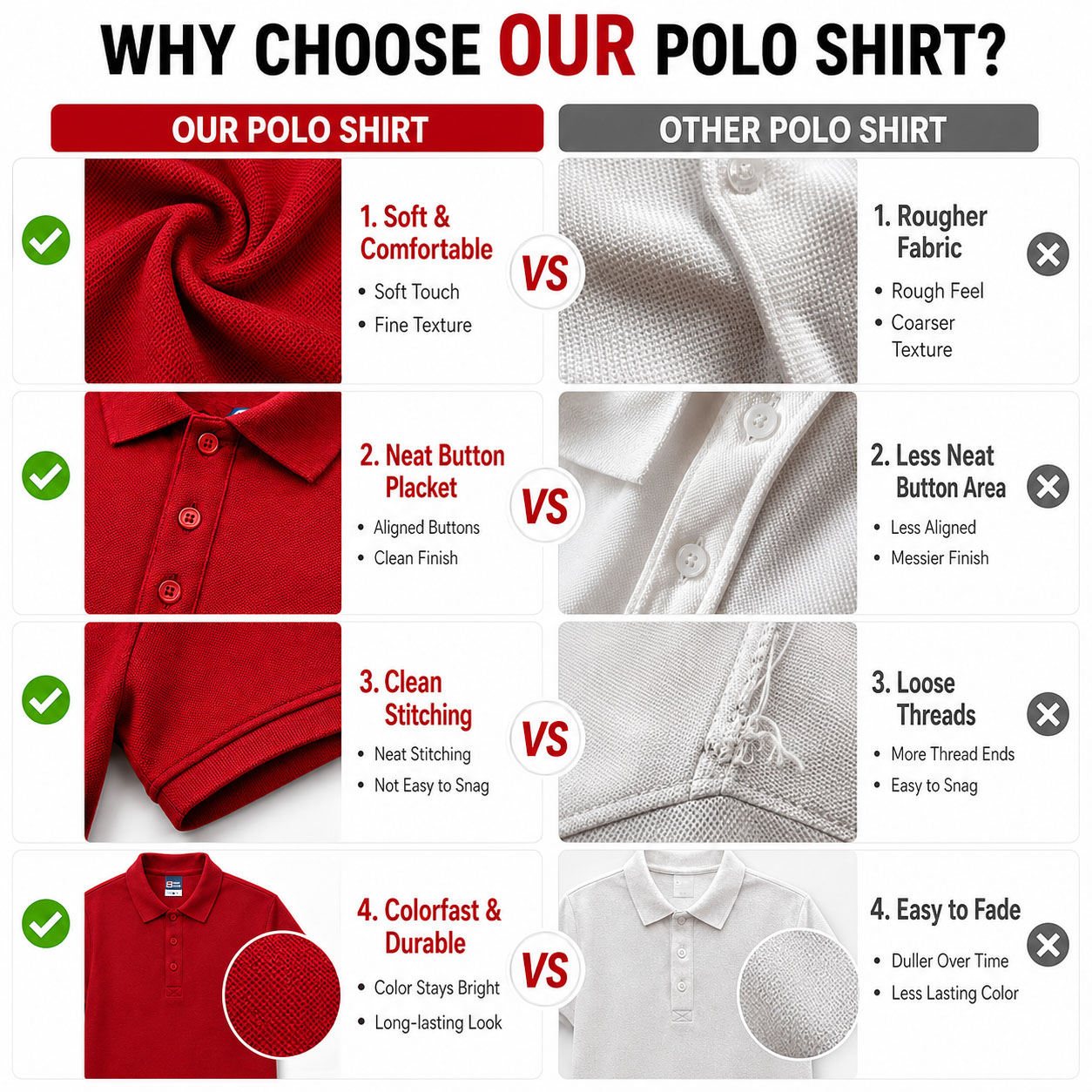 Custom Logo Polo Shirt Men Wom - Polo Shirt Pique ulasan dan harga