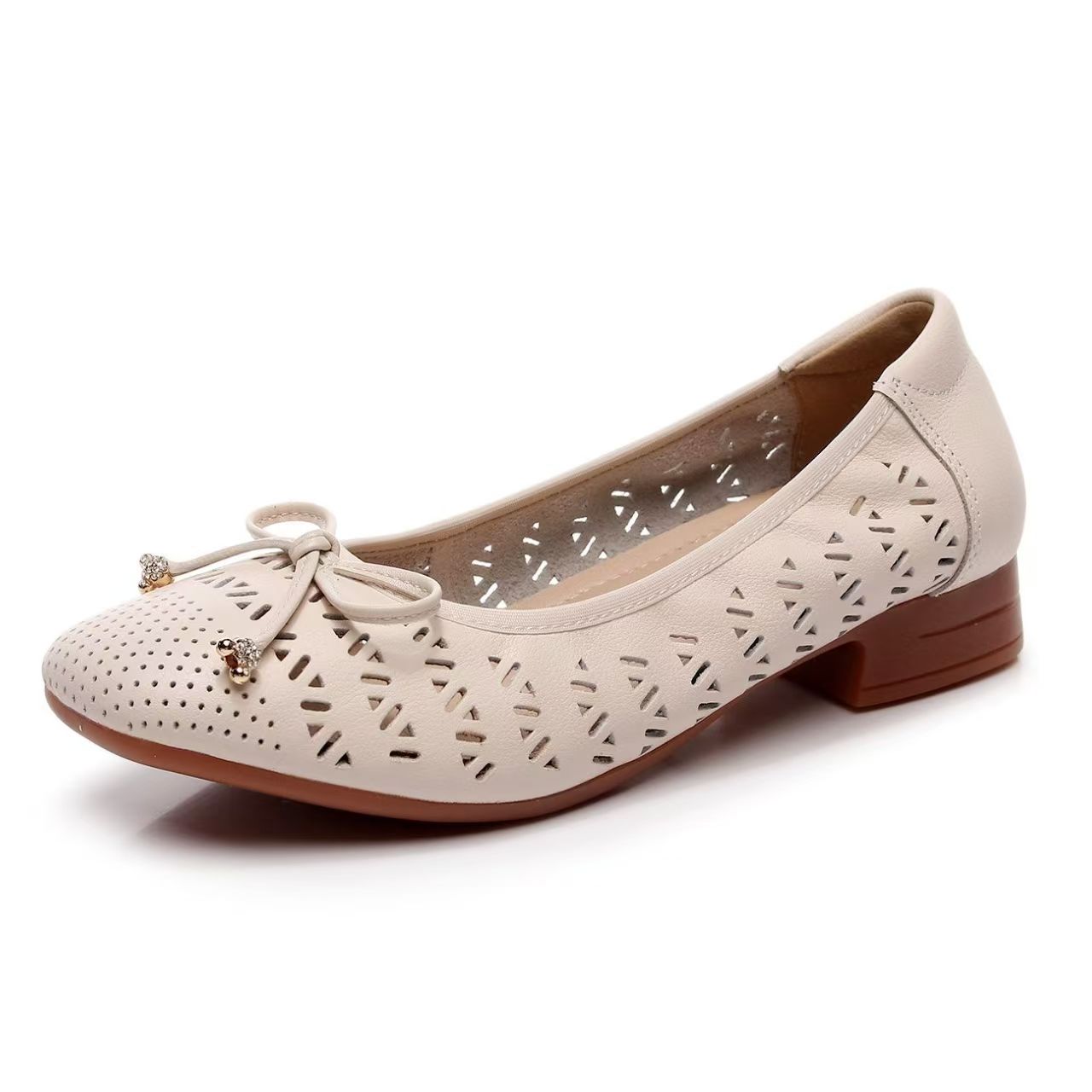 Women's Genuine Leather Hollow - Casual Sandal Leather ulasan dan harga