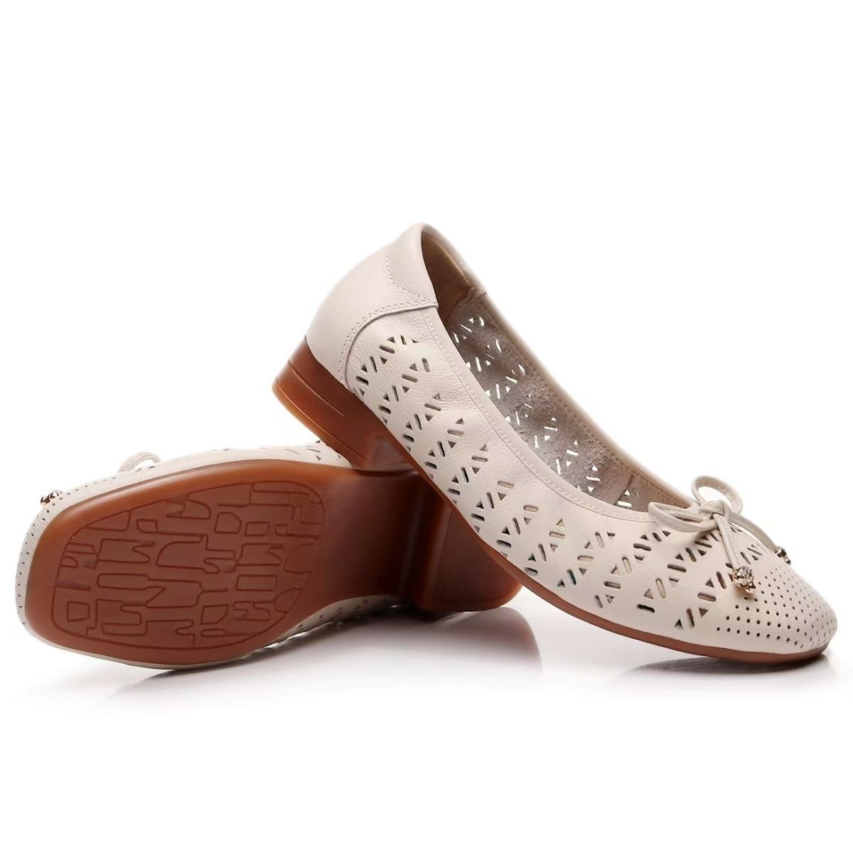 Women's Genuine Leather Hollow - Casual Sandal Leather ulasan dan harga