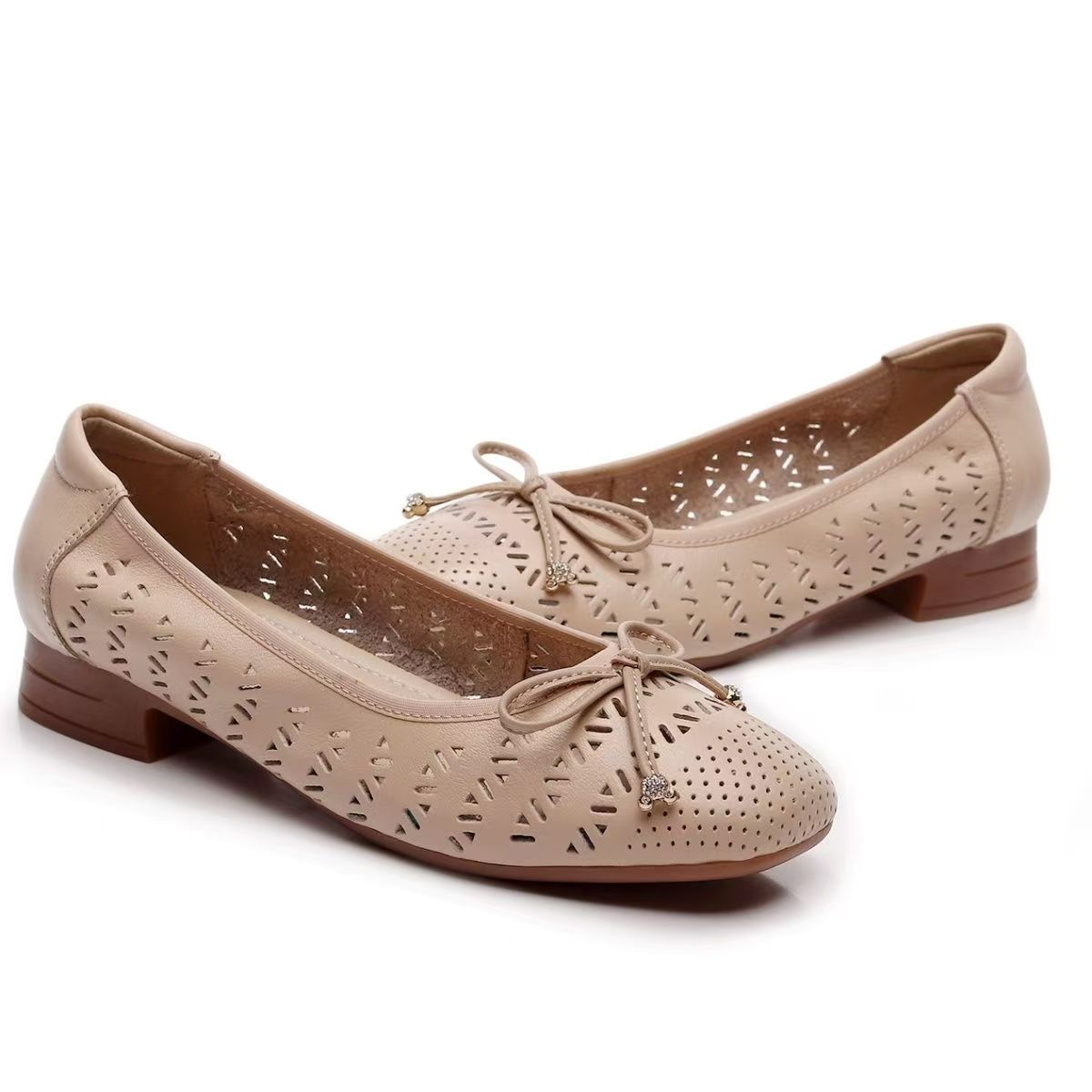 Women's Genuine Leather Hollow - Casual Sandal Leather ulasan dan harga