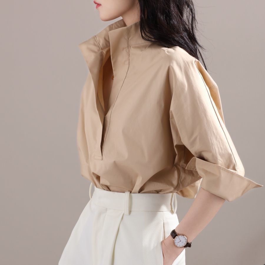 Early Autumn 2023 Women's Loos - Shirt Camp Collar ulasan dan harga