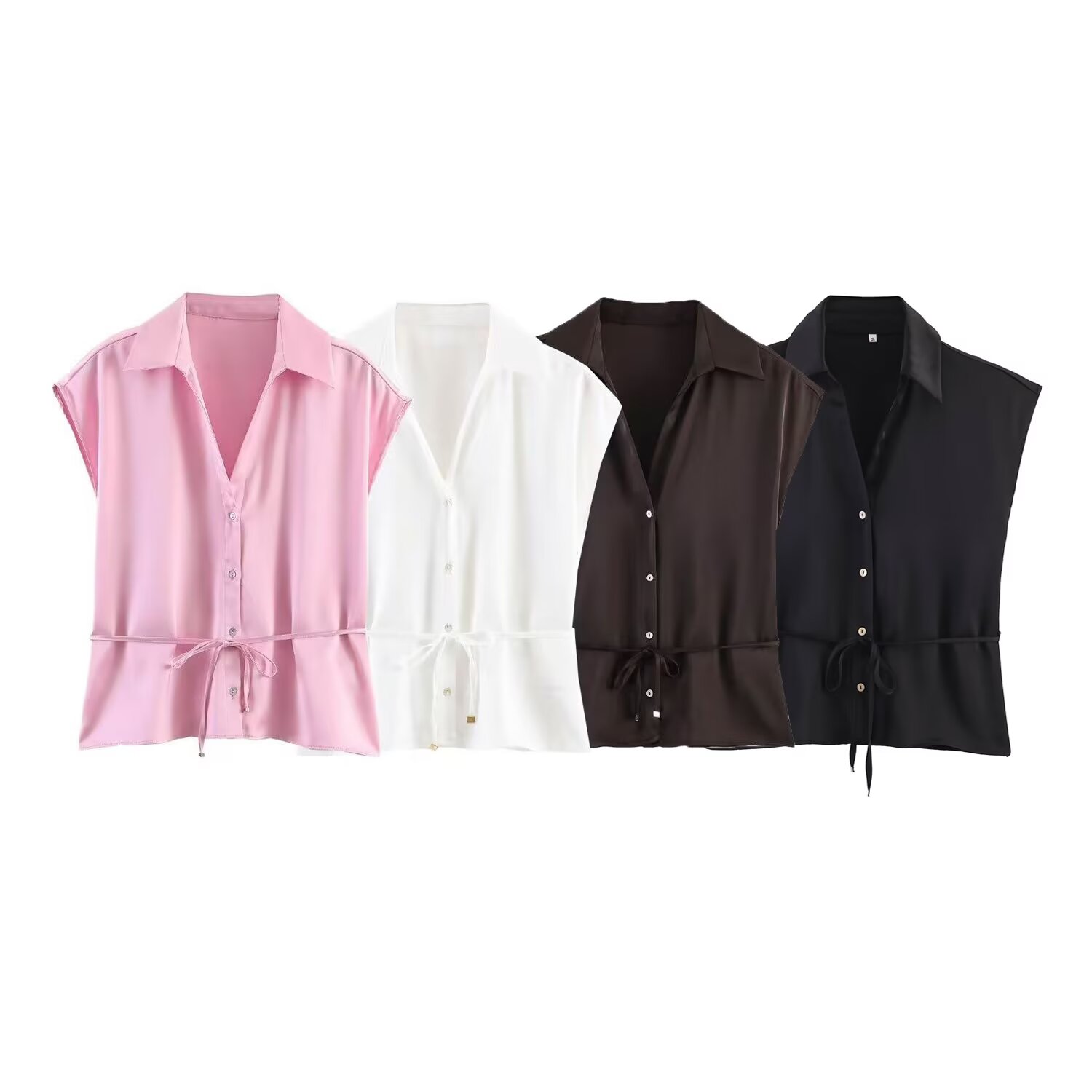 Willshela Women Fashion With B - Shirt Camp Collar ulasan dan harga