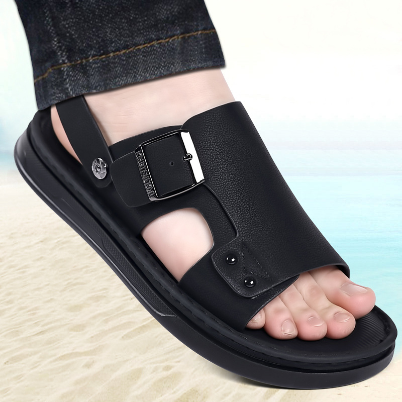 Men's sandals new summer wear  - Casual Sandal Leather ulasan dan harga