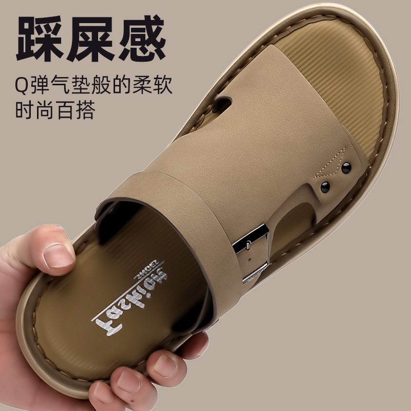 Men's sandals new summer wear  - Casual Sandal Leather ulasan dan harga