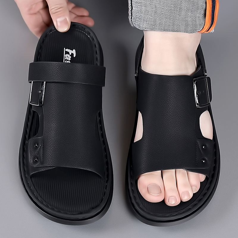 Men's sandals new summer wear  - Casual Sandal Leather ulasan dan harga